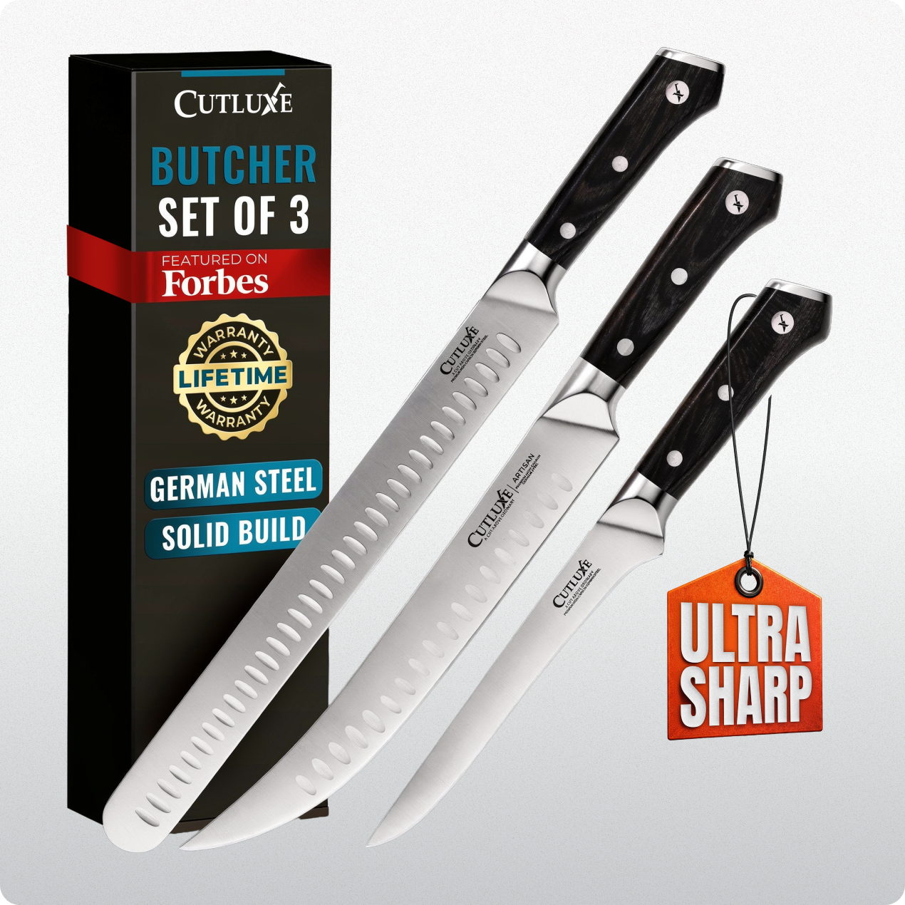 Pro Butcher Knife Set 3-Piece