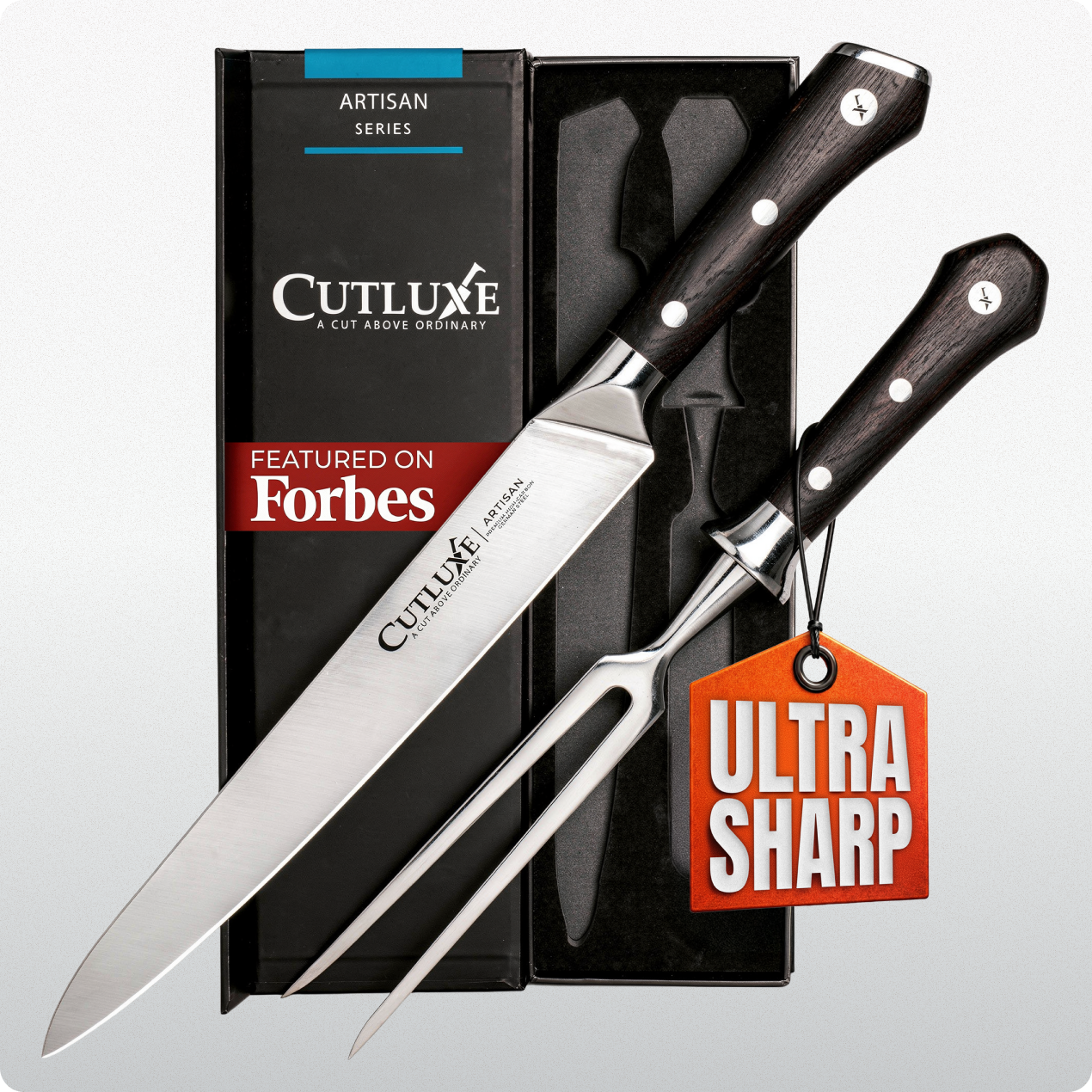 2-Piece Carving Set – Knife & Fork for Roast & Turkey