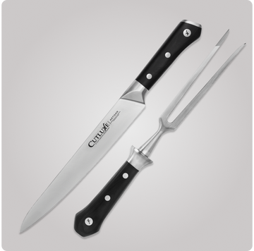 2-Piece Carving Set – Knife & Fork for Roast & Turkey